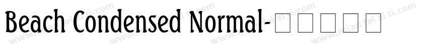 Beach Condensed Normal字体转换